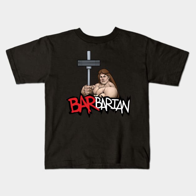 BARbarian Kids T-Shirt by ChurchOfRobot